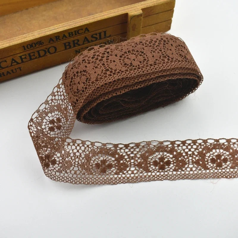 10 Yards/Lot High Quality Beautiful Lace Ribbon Tape 40MM Lace Trim DIY Embroidered For Sewing Decoration african lace fabric