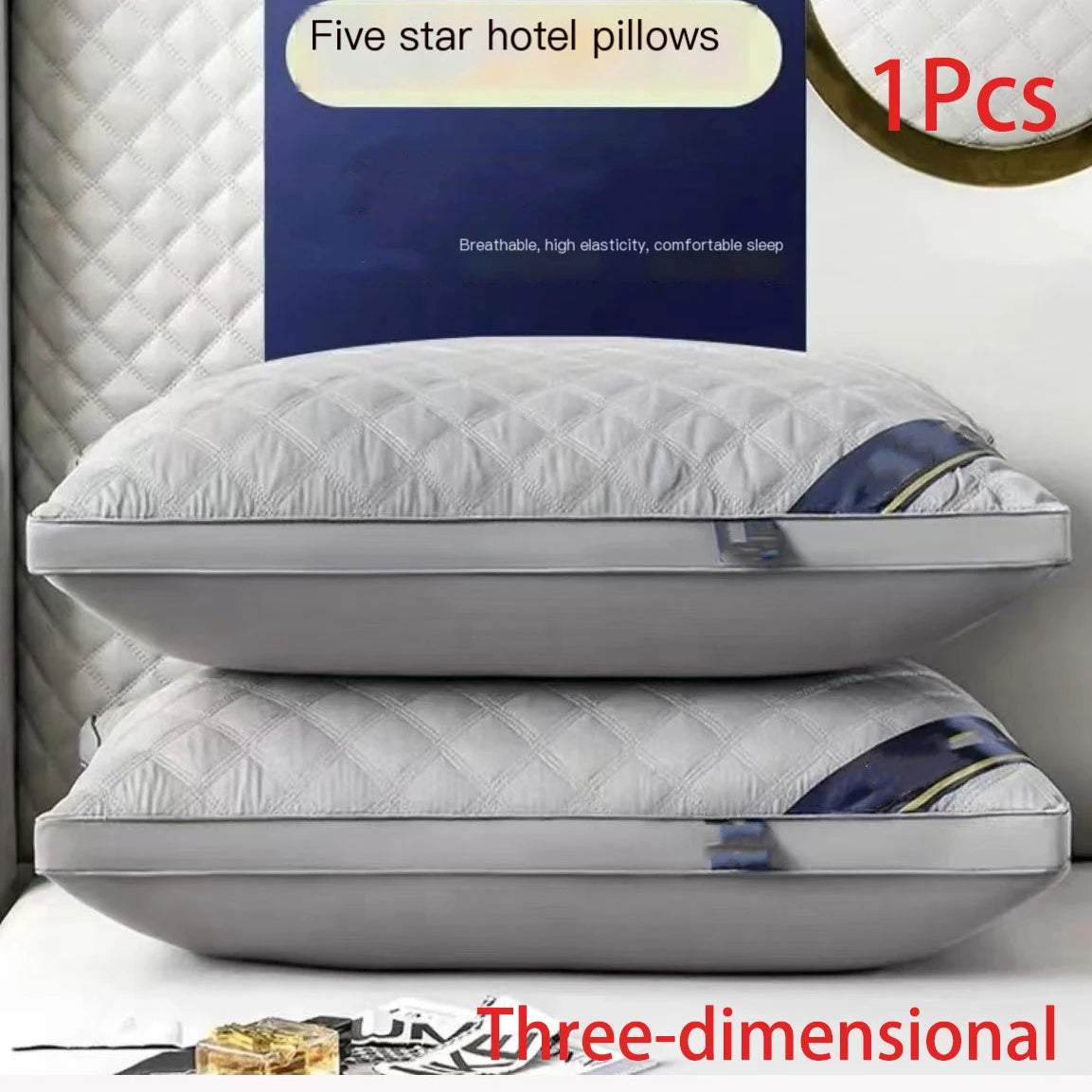 The pillow core protects the cervical vertebrae and helps sleep. Adult student dormitory neck pillow for all four seasons