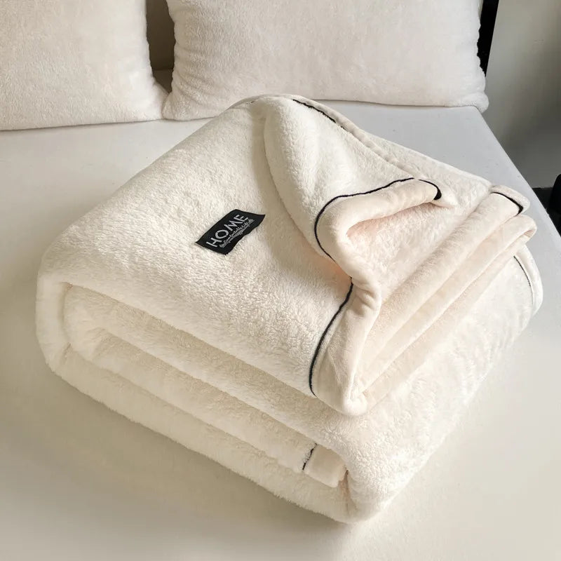 New Grade A Half-sided Velvet Autumn Winter Keep Warm Blankets for Bed Soft Fluffy Warmth Sofa Blanket Shawl Napping Blankets