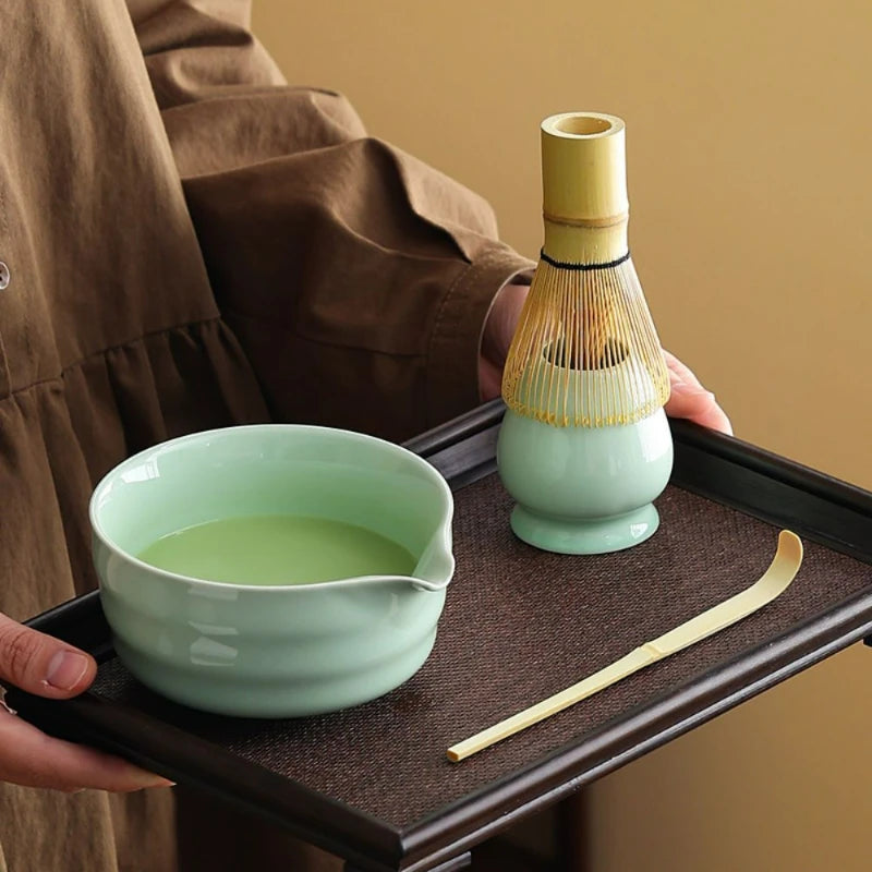 Japanese Matcha Sets Ceramic Matcha Gift Box Bowl Bamboo Whisk Grinder Brushes Tea Tools for Tea Lovers Teaware Accessories New