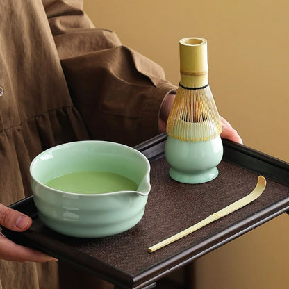 Japanese Matcha Sets Ceramic Matcha Gift Box Bowl Bamboo Whisk Grinder Brushes Tea Tools for Tea Lovers Teaware Accessories New