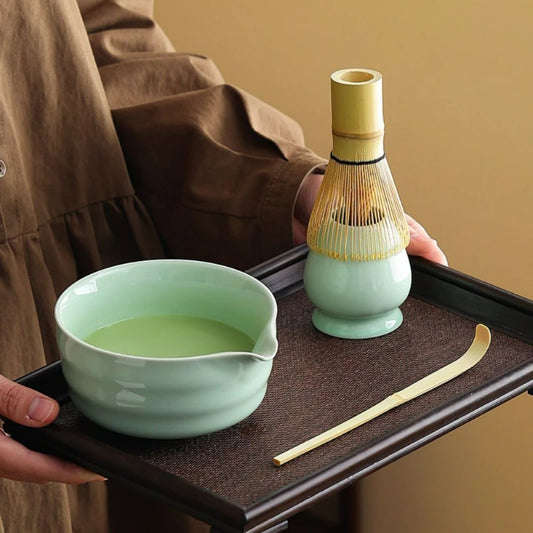Japanese Matcha Sets Ceramic Matcha Gift Box Bowl Bamboo Whisk Grinder Brushes Tea Tools for Tea Lovers Teaware Accessories New