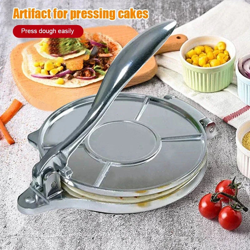 16/20 cm DIY tortilla sajtó gyártó alumínium ötvözet kézi kukorica tortilla tészta Pressing Tools Konyha Bakeware Főző Tartozékok