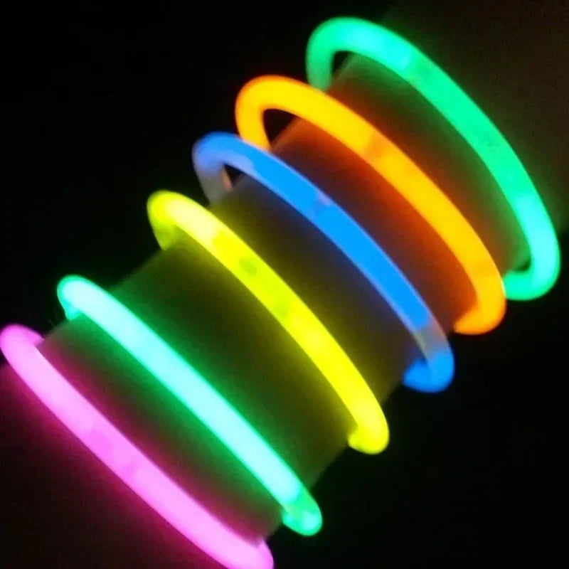 50 / 5pcs Sticks de fluorescence partie Party Multicolor Blowing Bright Light Colorful Light Bright Bendable Glow Bracelet Party Supplies