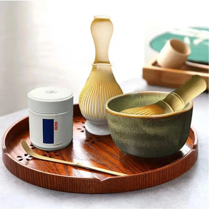 Japanese Resin Matcha Whisk Set - Includes Green Tea Powder Grinder & Chasen Mixer, Solves Lumpy Matcha & Uneven Stirring Issues
