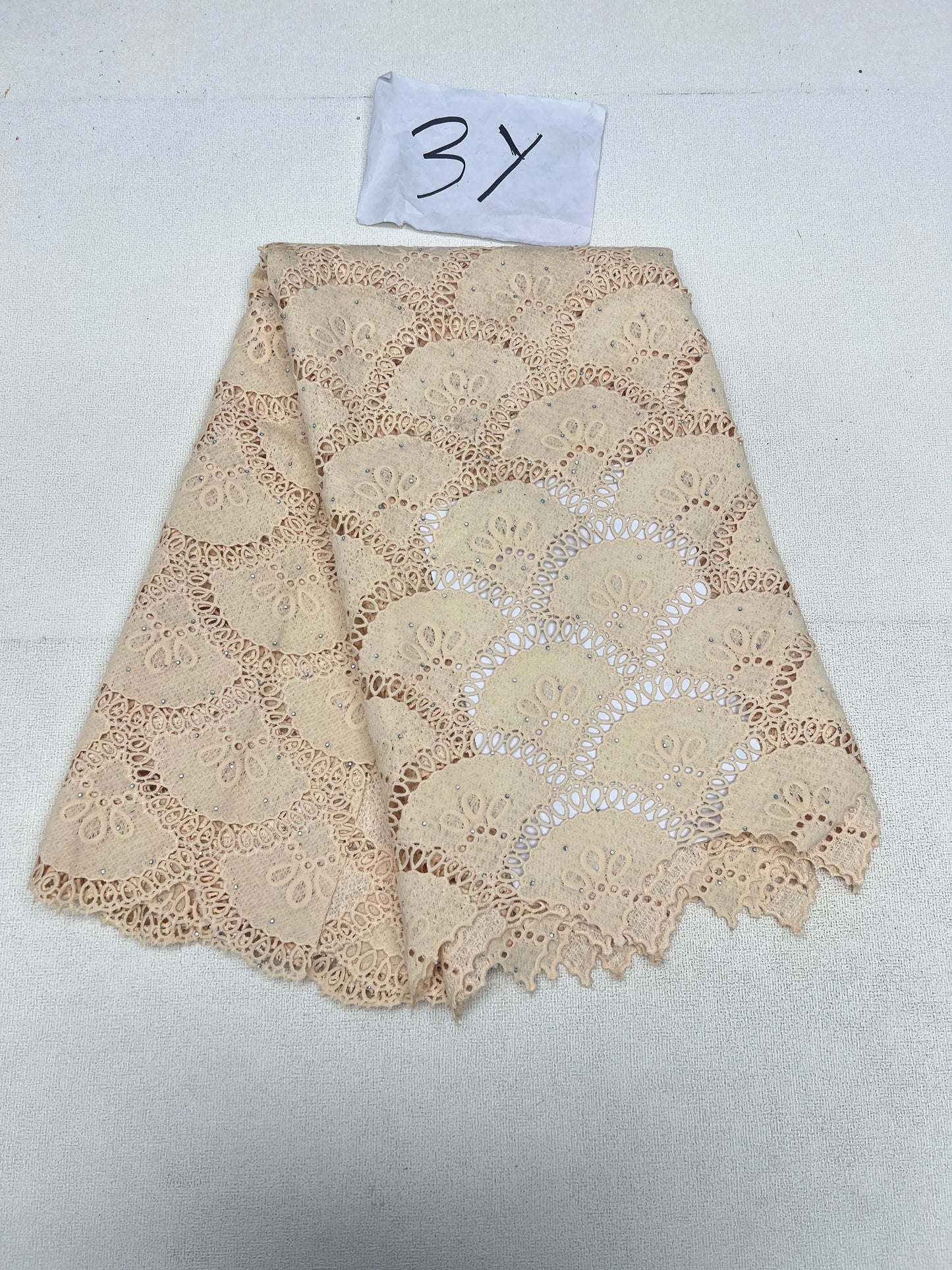 African Sequins Beaded Lace Fabrics  3 yards High Quality Sequence Embroidery French Nigerian Lace Fabric For Wedding Sewing