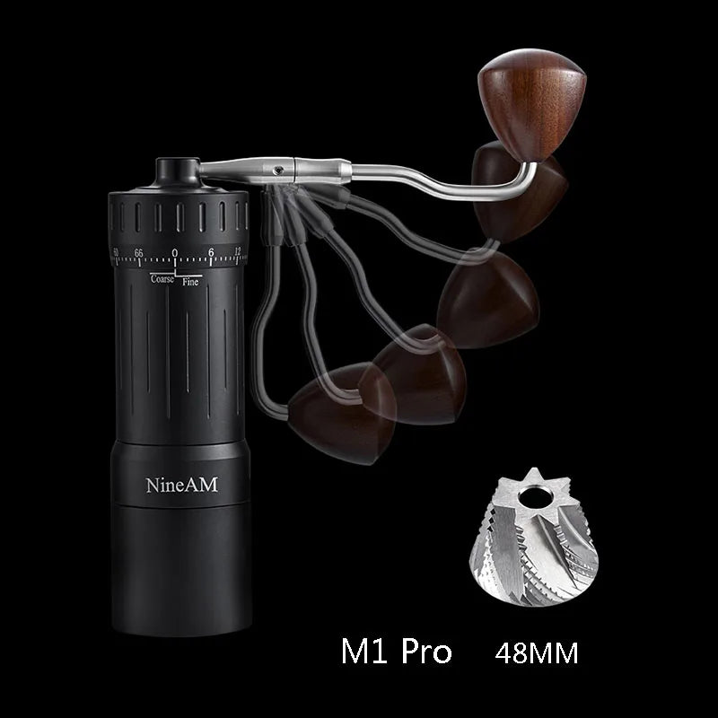 Nineam M1/Pro Manual Coffee Grinder 2024 Recientemente actualizado de 48 mm de acero inoxidable Burr apropiado para herramientas de cocina de café espresso