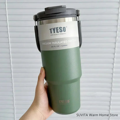 Tyeso Tumbler Coffee Cup Stainless Steel Vacuum Thermal Insulated Mug Large Capacity Double Drink Car Water Bottle Travel Mug