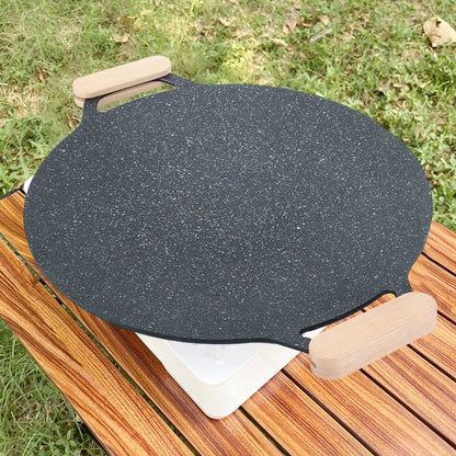 Vaste houten pan geïsoleerde handgreep warmtebestendig 2 stks draagbare bbq plaathandgreep voor kookgerei sauze pan bakpan grilling pan