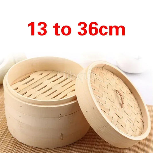 Bambusdamper Fish Rice Vegetable Snack Basket Set Kitchen Cooking Tools Cage eller Cage Cover Cooking Kokekar matlaging