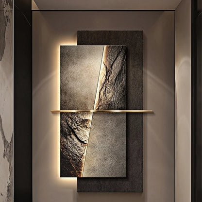 Modern Luxury Entrance Decoration Sandstone Painting lamp For Corridor Living Room Hotel Hallway Indoor Home Mural Light