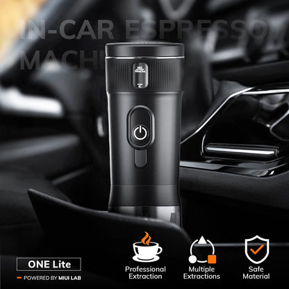 MIUI Portable Coffee Matty Miui Small Espresso Machine DC12V Travel Caffeeaker per auto all'aperto in campeggio Backpackespide