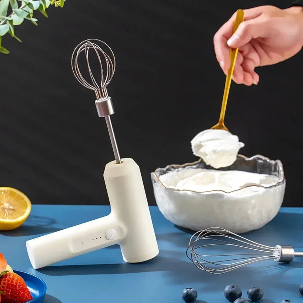 portable Handheld Electric Egg Beater Mini Battery Powered Milk Frother Coffee Drink Mixer Milk Foamer Kitchen Tools