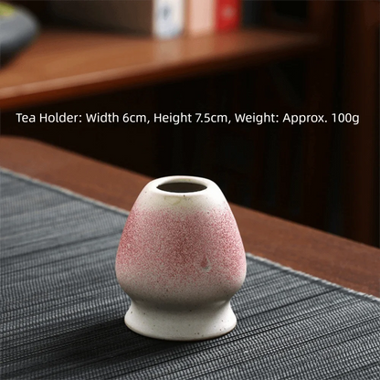 Japanese Ceramic Matcha Set Reusable Traditional Tea Whisk Stand Tea Sets Safe Matcha Whisk Set Tea Lovers Gifts