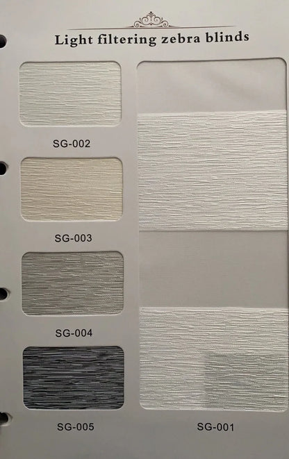 Blackout Motorized Zebra roller Blind Double Layer indoor horizontal automatic battery powered smart zebra blind for window