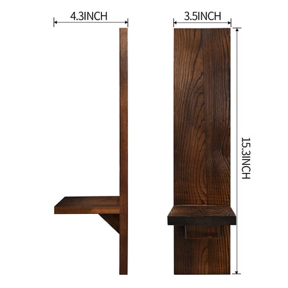 Set of 2 Wooden Wall Candle Sconces Rustic Wall Mount Wood Pillar Candle Sconces for Living Room Vintage Wall Candle Holders