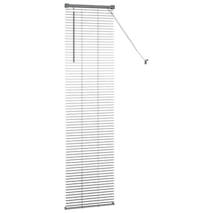 Manual Dark Grey Aluminum Blinds with Curtains Home Decoration Adjustable Window Covering