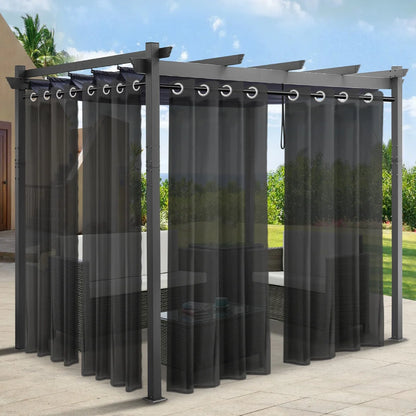 1PC, Outdoor Patio Waterproof Curtains - Grommet Outdoor/Indoor Sheer Curtains for Living Room, Bedroom, Porch, Pergola, Cabin