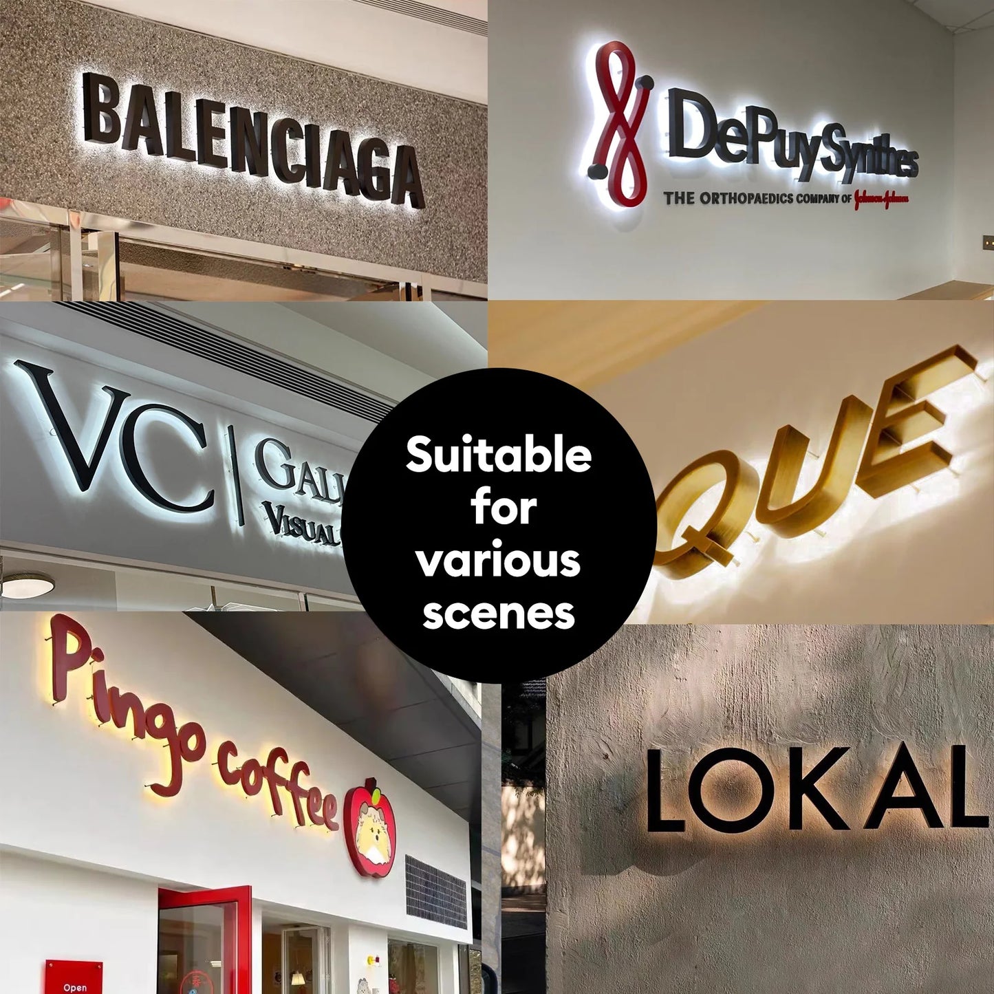 Led Business Shop Sign Custom 3D Led Letter Store Shops Sign Restaurants Buildings Letter Led Store Outdoor Sign