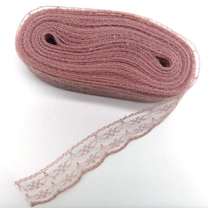 10yards Lace Ribbon Wedding Dress Fabrics for Embellishments for Sewing Handicraft Accessories Needlework Materials Width 2.3cm