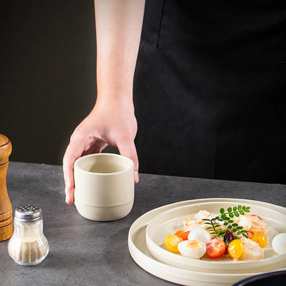 100/180/230ml Ceramic Coffee Cup Handmade Ceramic Round Japanese Tea Cup Easy To Clean BPA Free Suitable for Coffee Latte Tea