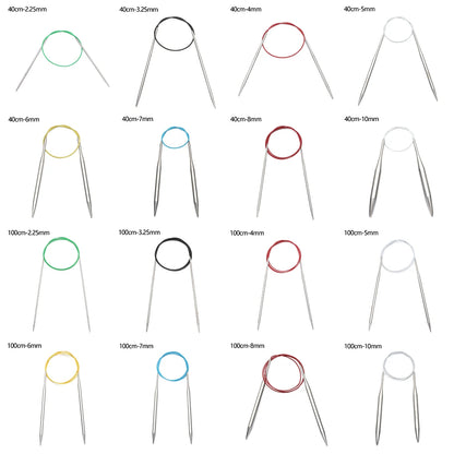 80 / 100Cm Edeless Stol Circular Nadel Ronn Weaving Nadelen Händler Händler Hook Haken Diesbecher