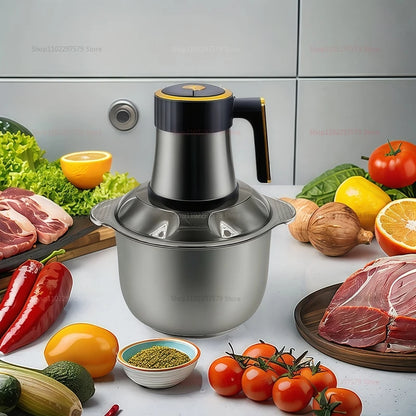 Multifunktions-Edelstahlmixer für Fleisch, Obst, Gemüse, Küchenmaschinen, elektrischer Fleischwolf mit fünf Geschwindigkeiten für die Küche