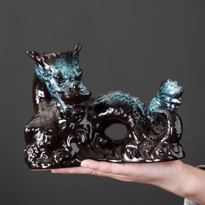 1 set, creative lazy tea set, semi-automatic dragon teapot, magnetic rotating water-conducting tea set, Chinese Kung Fu tea set