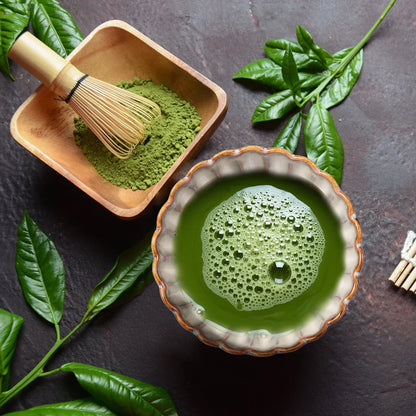6Pcs Matcha TeaSet Exquisite Craftsmanship Japanese Matcha Making Set with Bowls Whisk&Holder Teaspoon Sifter Matcha Giftbox