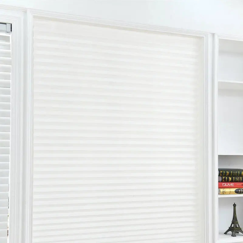 1Pc Half Shades Self-adhesive Windows Nonwoven Folding Curtain Bathroom Balcony Living Room Balcony Curtains Pleated Blinds