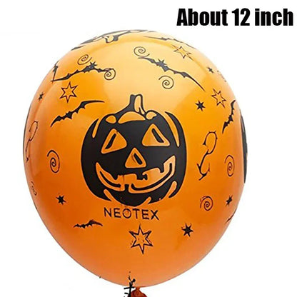 30/10 stcs enge Halloween Ballonnen Kids Toys Pumpkin Skelet Skelet Ghost Bar Party Decor Balloween Black Orange Latex Ballon