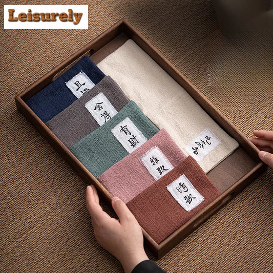 Absorbent Cotton Linen Tea Towel Aesthetic Teapot Cleaning Towel Dish Towels for Kitchen Tea Napkins Tea Cloth Tea Items Craft
