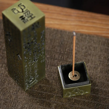 Creative Alloy Buddhist Sutra Incense Stick Burner Vertical Separate Incense Holder Home Office Lucky Decor Zen Ornament Burners
