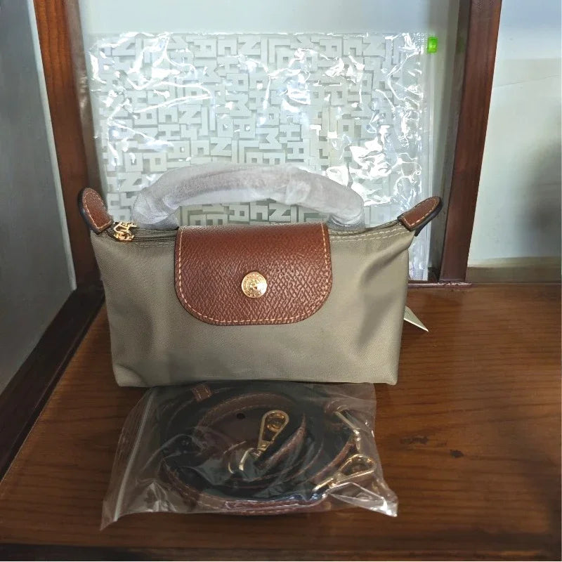 25 Mini Nylon Dumpling Bun Non Perforated Single Shoulder Women's Handbag Multi functional Spring and Autumn Single Shoulder Bun