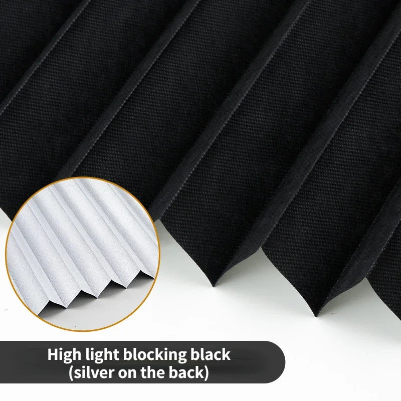 5 Size Self-adhesive Pleated Blinds Bathroom Balcony Shades Half Blackout Windows Curtains for Bedroom Living Room Balcony