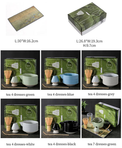 Home Home Home Easy Clean Matcha Tea Stand Stand Kit Bowl Bata Cerimônia de Presente Tradicional Acessórios Japoneses W5049