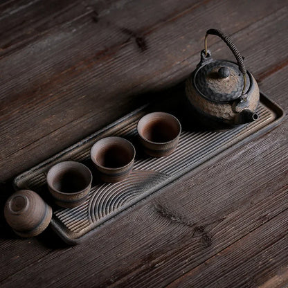 Japanese Crude Tao Yi Pot Four Cups of Tea Set Ceramic Kung Fu Tea Teaware Ceramic Tea Set Ceramic Tea Set Travel Tea Set TeaSet
