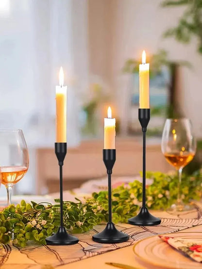 3Pcs/Set European Style Metal Candle Holders Candlestick Fashion Wedding Table Candle Stand Exquisite Candlestick Christmas Tabl