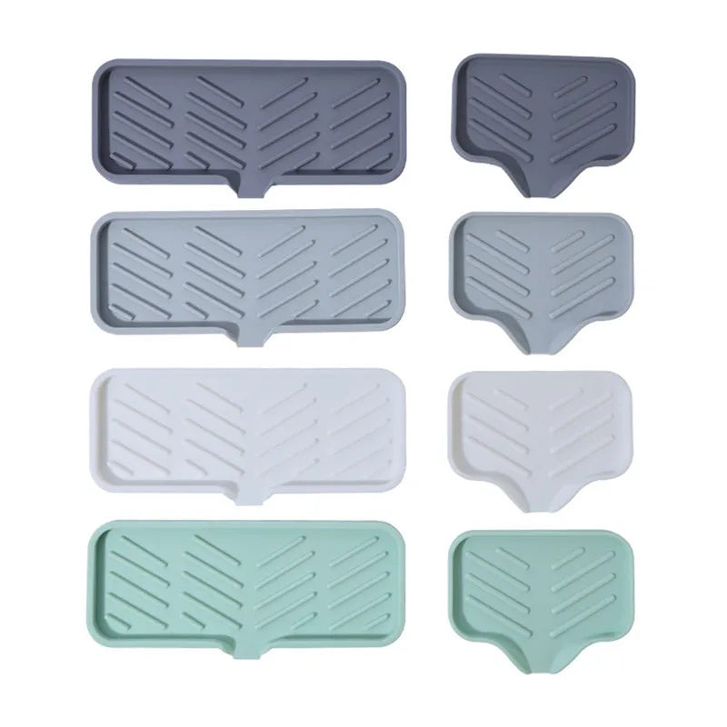 Silicone Robinet Mat Cuisine Plateau d'évier de savon Distor Sponge Drain Pavaz Évier de séchage Plateau de rangement pour comptoir