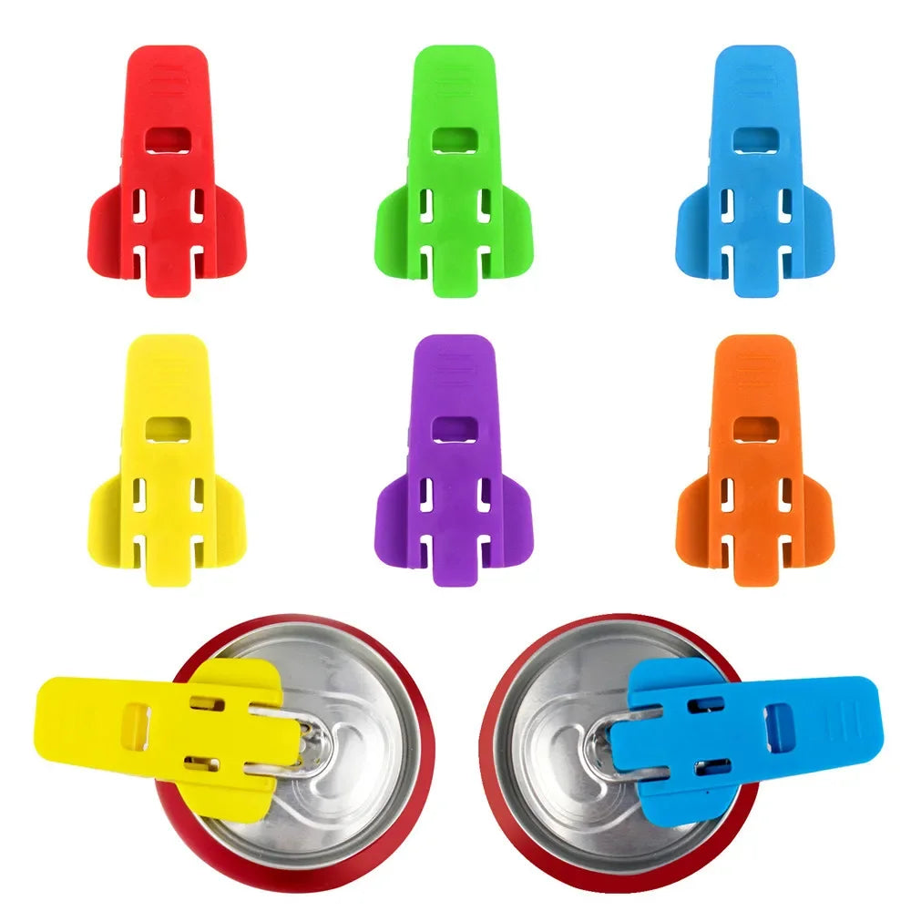 6pcs/set simple abridor portátil portátil reutilizable fácil lata abridor bebida sellada cerveza removedor de la tapa de la tapa de la cocina Herramienta de campamento