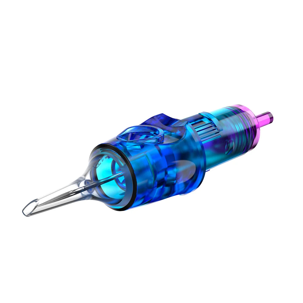 CNC 20PCS BIUE/RED COLTERTIDE CARTRIDGE VAILLESATIES TATTOOS NEPELES SYRINGE Υψηλής ποιότητας για ασύρματα μηχανήματα τατουάζ