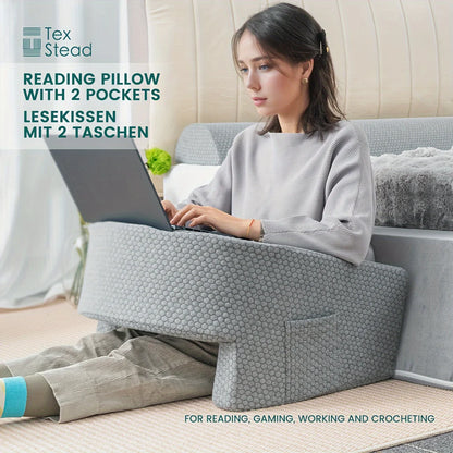 1 Pc Soft Reading Pillow, Arm Rest Lap Desk Pillow for Gaming,Working, Sitting in Floor Sofa,with Removable and Washable Cover