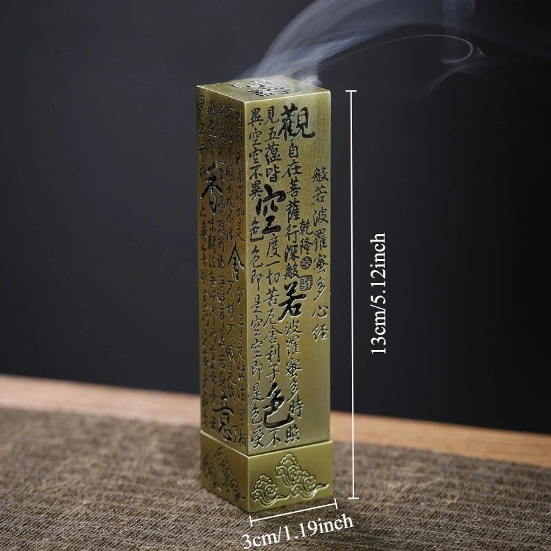 Creative Alloy Buddhist Sutra Incense Stick Burner Vertical Separate Incense Holder Home Office Lucky Decor Zen Ornament Burners
