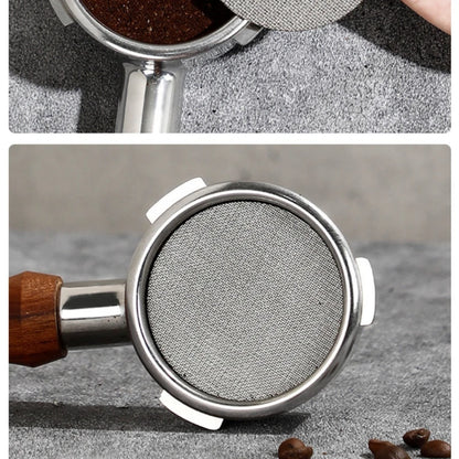 Espresso-Zubehör, Barista-Tuch-Kaffeefilter, wiederverwendbar, Edelstahlsieb, 0,2 mm, für 51/54/58 mm Halter, Siebträger-Set