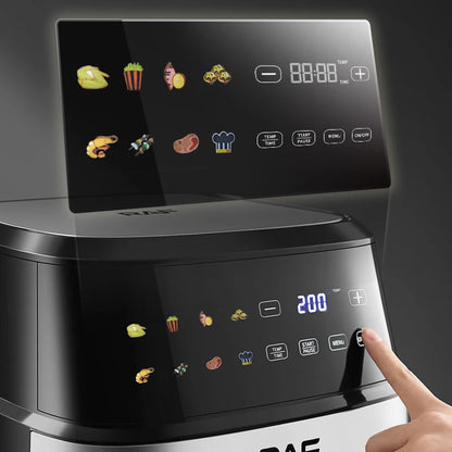 8L de grande capacité Electronic Electronic Digital Fryers sans pétrole multi-fonctions avec une friteuse à air domestique à écran tactile