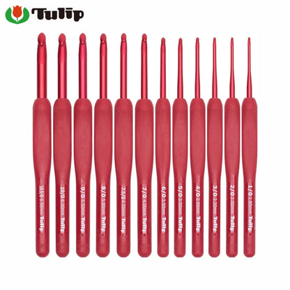 1 Piece Tulip Crochet Hooks Original Etimo Red Crochet Needles Tulip Hook Sweater Yarn Crochet knitting Hook