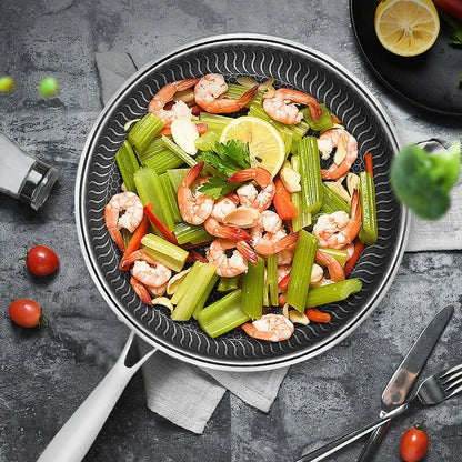 Επαναχρησιμοποιήσιμο τηγάνι pan nonstick wok pan μπριζόλα μαγειρεύοντας κατσαρόλα κατσαρόλα επαγωγή μονής όψεως honeycomb skitchware σκεύη