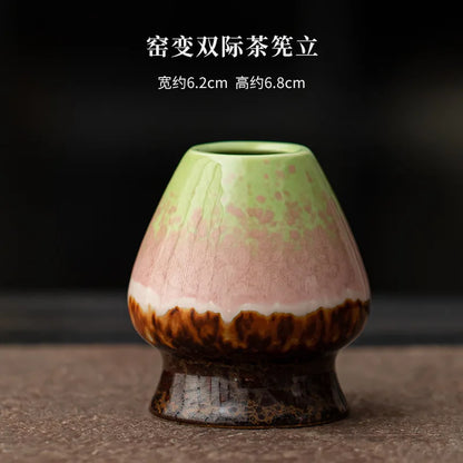 2/4/8pcs Green Matcha Set Bamboo Whisk Teaspoon Ceramic Bowl Tranditional Tea Sets Home Tea-making Tools Accessories Gifts