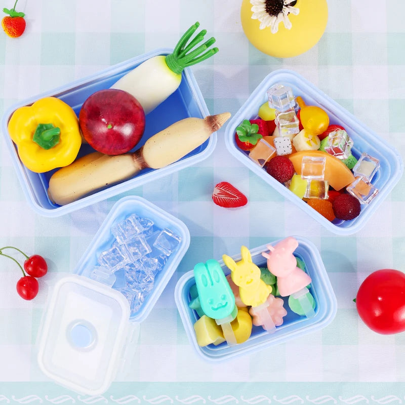 Silikonklapper Bento Box 3pcs/Set zusammenklappbarer Lunchbox für Food Target Ware Container Bowl Lunchbox Tischgeschirr