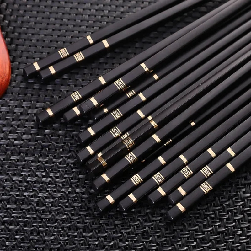 20/2pcs Legierungshackstick wiederverwendbare Nicht-Schlupf-Sushi-Futterstangen Chopstäbchen Metall Chinese Chop Stick Tischgeschirr Küche Gadgets